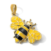 14k Enameled 3-D Bumblebee Pendant-YC576