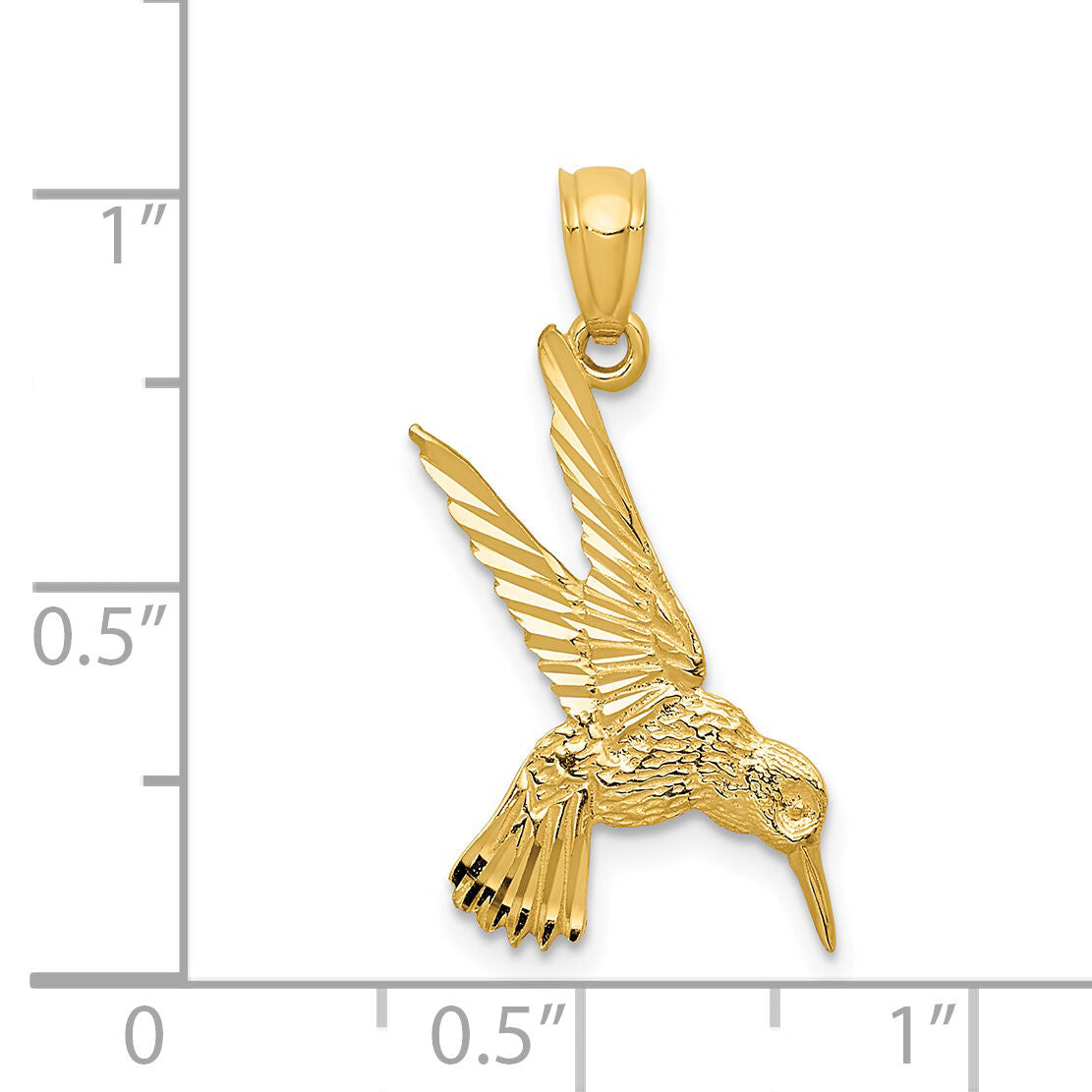 14k Hummingbird Pendant-YC597