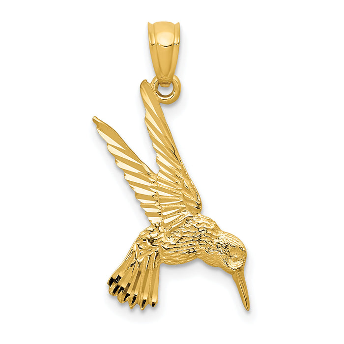 14k Hummingbird Pendant-YC597