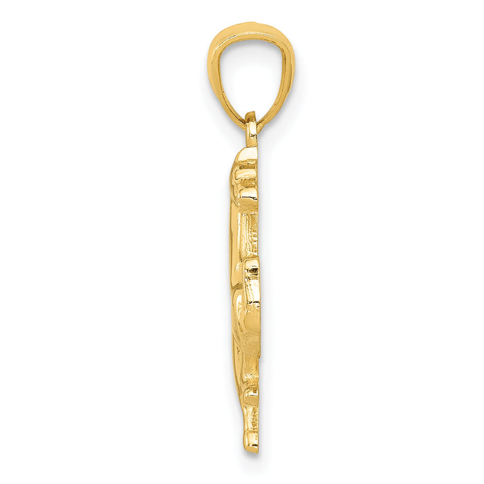 14k Trotting Horse Pendant-YC630