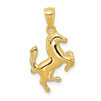 14k Trotting Horse Pendant-YC630