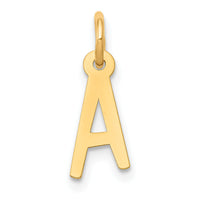 14k Small Slanted Block Letter A Initial Charm-YC644A