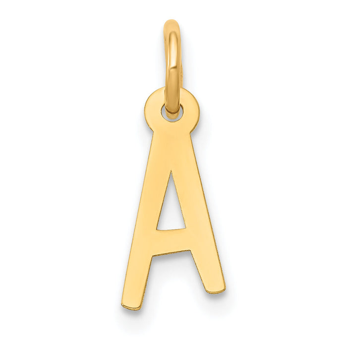 14k Small Slanted Block Letter A Initial Charm-YC644A