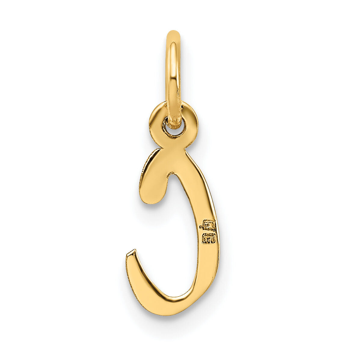 14k Small Slanted Block Letter C Initial Charm-YC644C