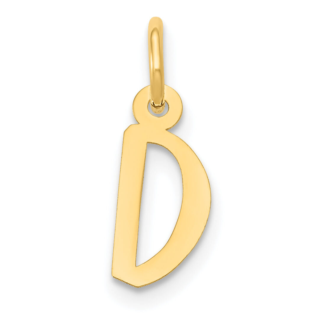 14k Small Slanted Block Letter D Initial Charm-YC644D