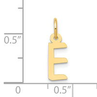 14k Small Slanted Block Letter E Initial Charm-YC644E