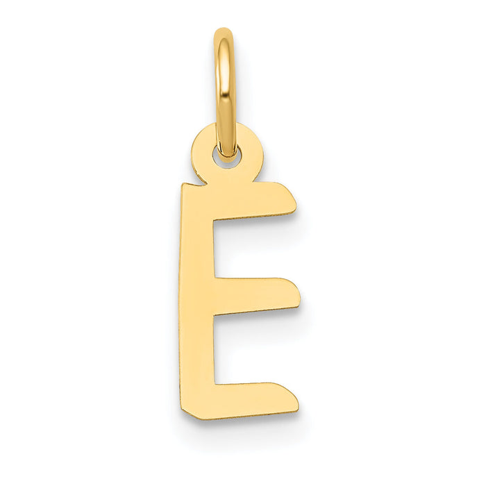 14k Small Slanted Block Letter E Initial Charm-YC644E