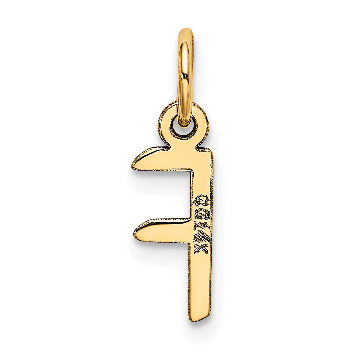 14k Small Slanted Block Letter F Initial Charm-YC644F