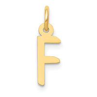 14k Small Slanted Block Letter F Initial Charm-YC644F