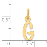 14k Small Slanted Block Letter G Initial Charm-YC644G