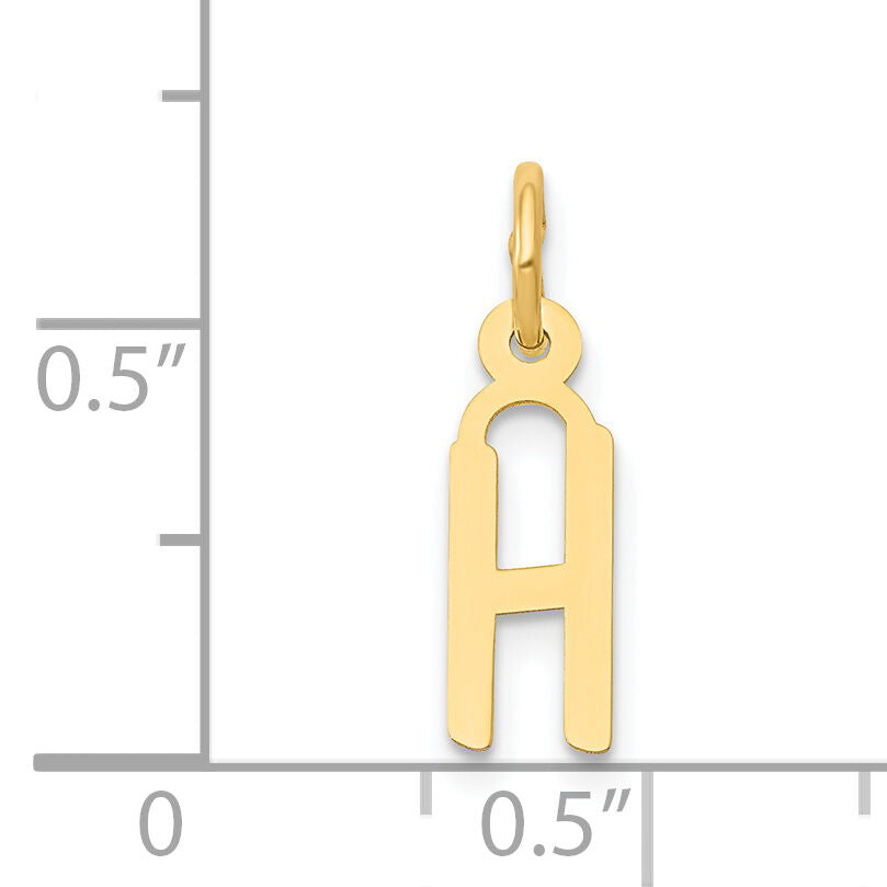 14k Small Slanted Block Letter H Initial Charm-YC644H