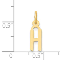 14k Small Slanted Block Letter H Initial Charm-YC644H