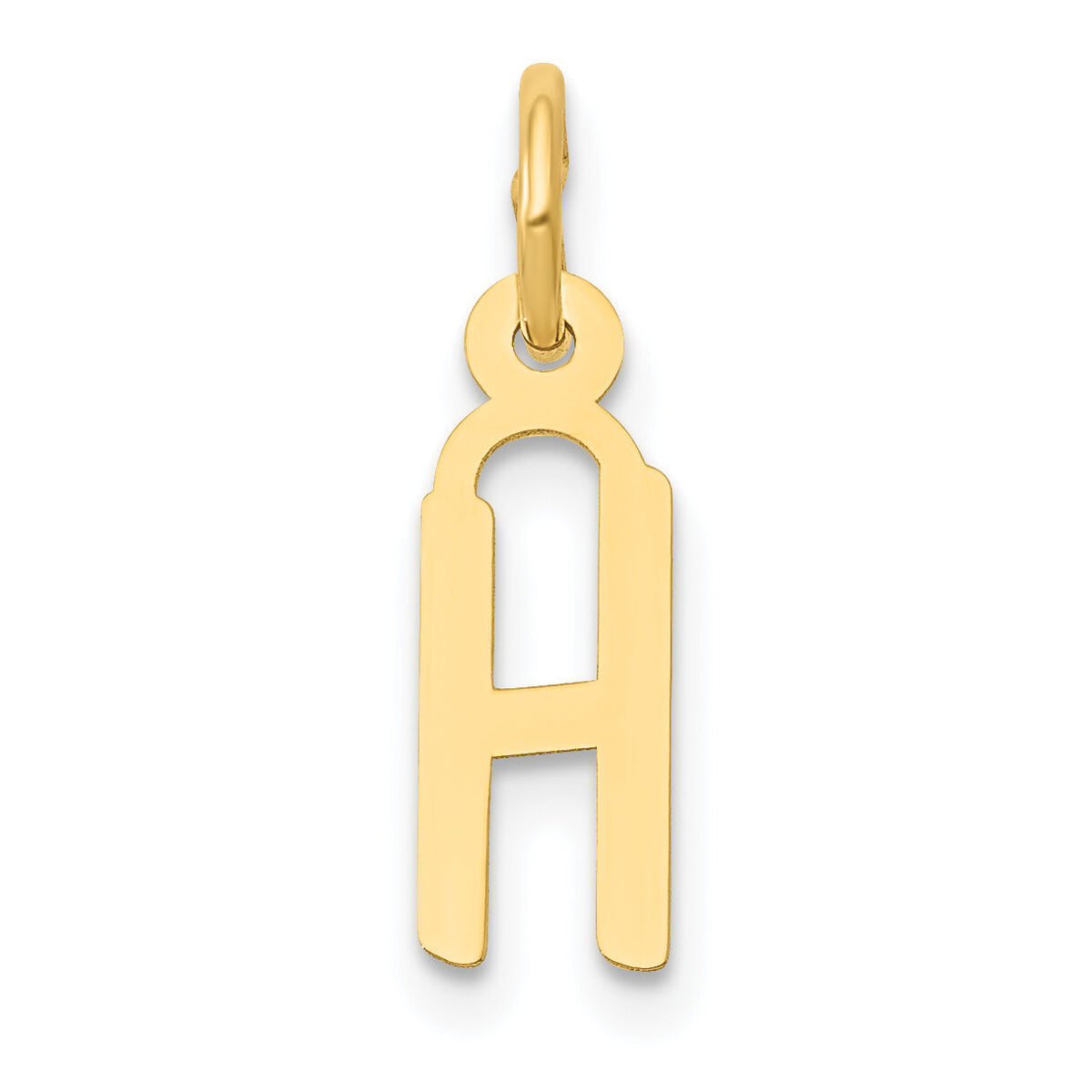 14k Small Slanted Block Letter H Initial Charm-YC644H