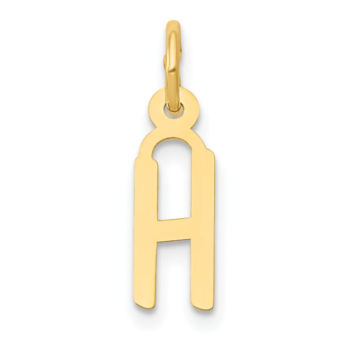 14k Small Slanted Block Letter H Initial Charm-YC644H