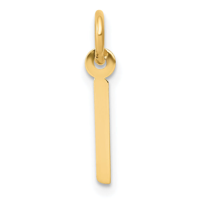 14k Small Slanted Block Letter I Initial Charm-YC644I