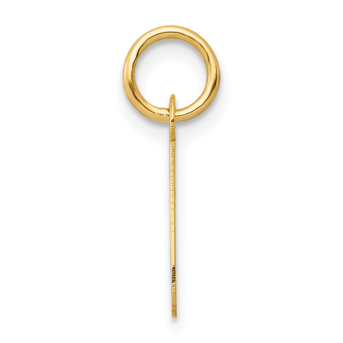 14k Small Slanted Block Letter J Initial Charm-YC644J