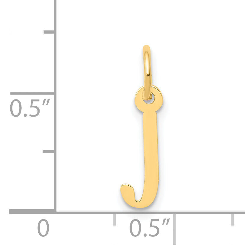 14k Small Slanted Block Letter J Initial Charm-YC644J