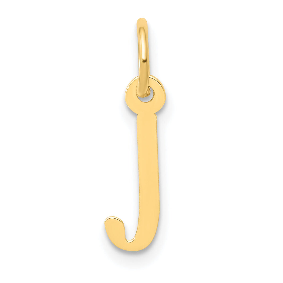 14k Small Slanted Block Letter J Initial Charm-YC644J