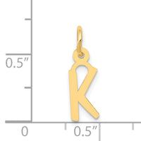 14k Small Slanted Block Letter K Initial Charm-YC644K