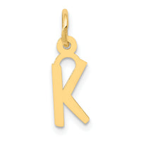 14k Small Slanted Block Letter K Initial Charm-YC644K