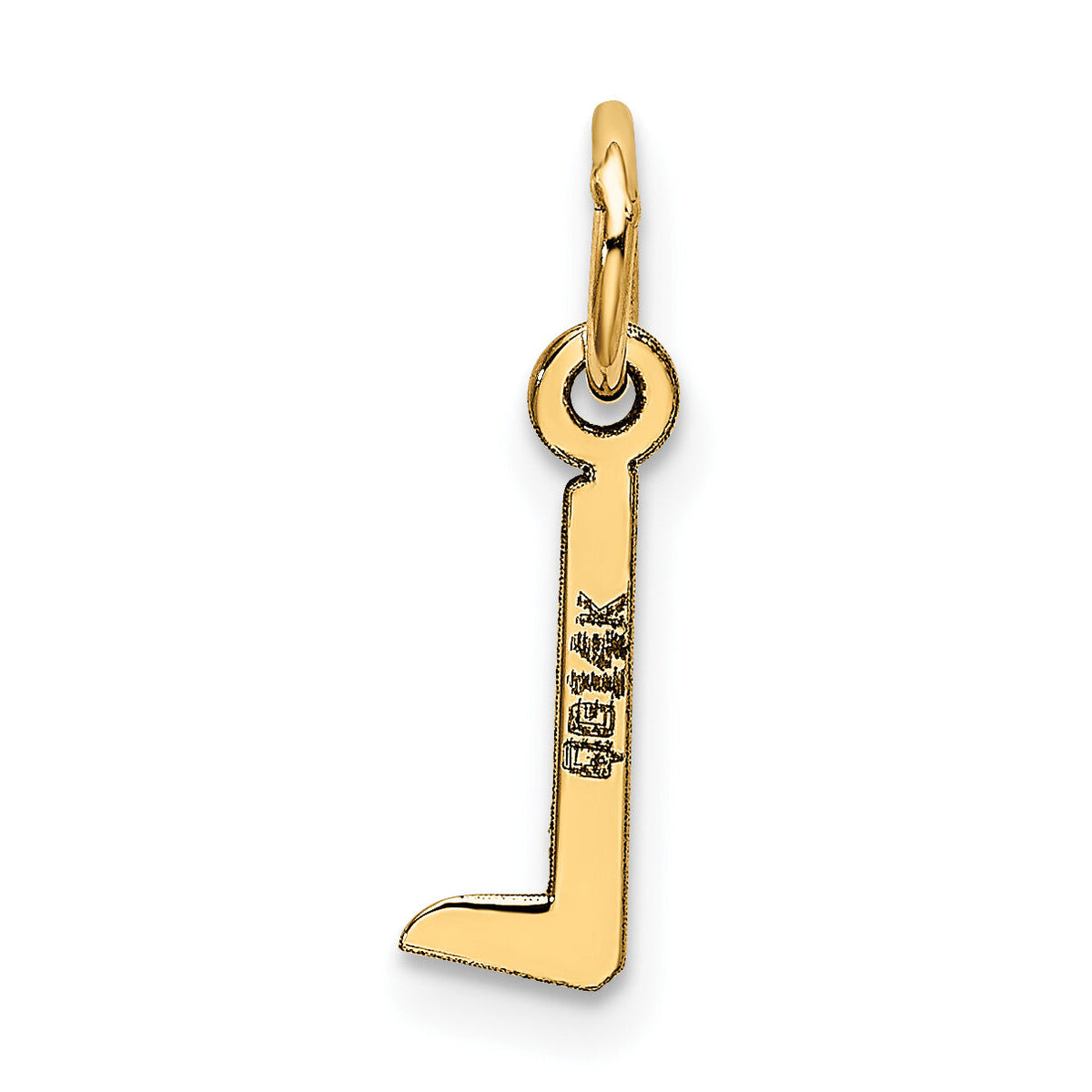 14k Small Slanted Block Letter L Initial Charm-YC644L