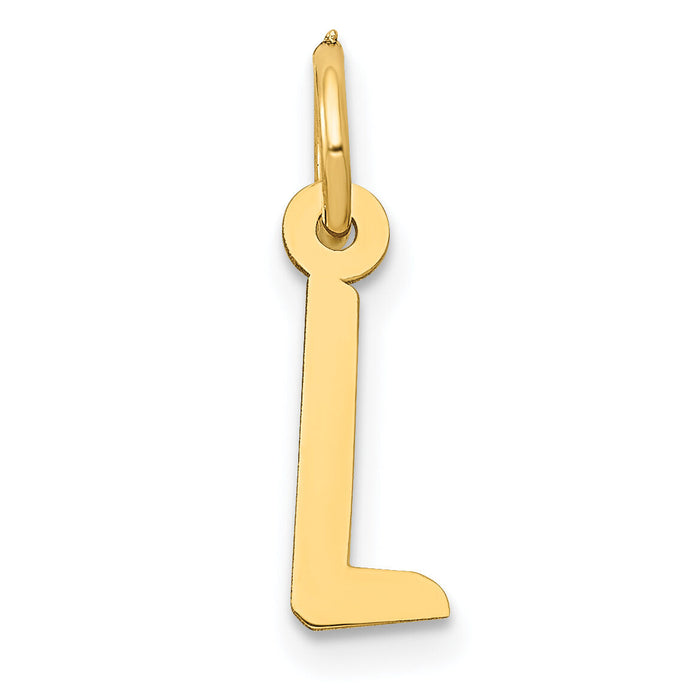 14k Small Slanted Block Letter L Initial Charm-YC644L