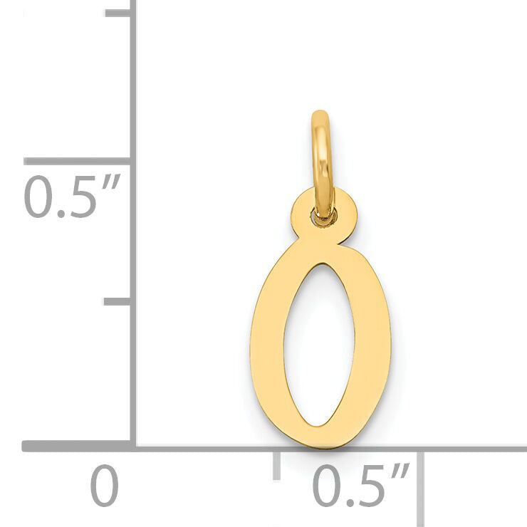 14k Small Slanted Block Letter O Initial Charm-YC644O