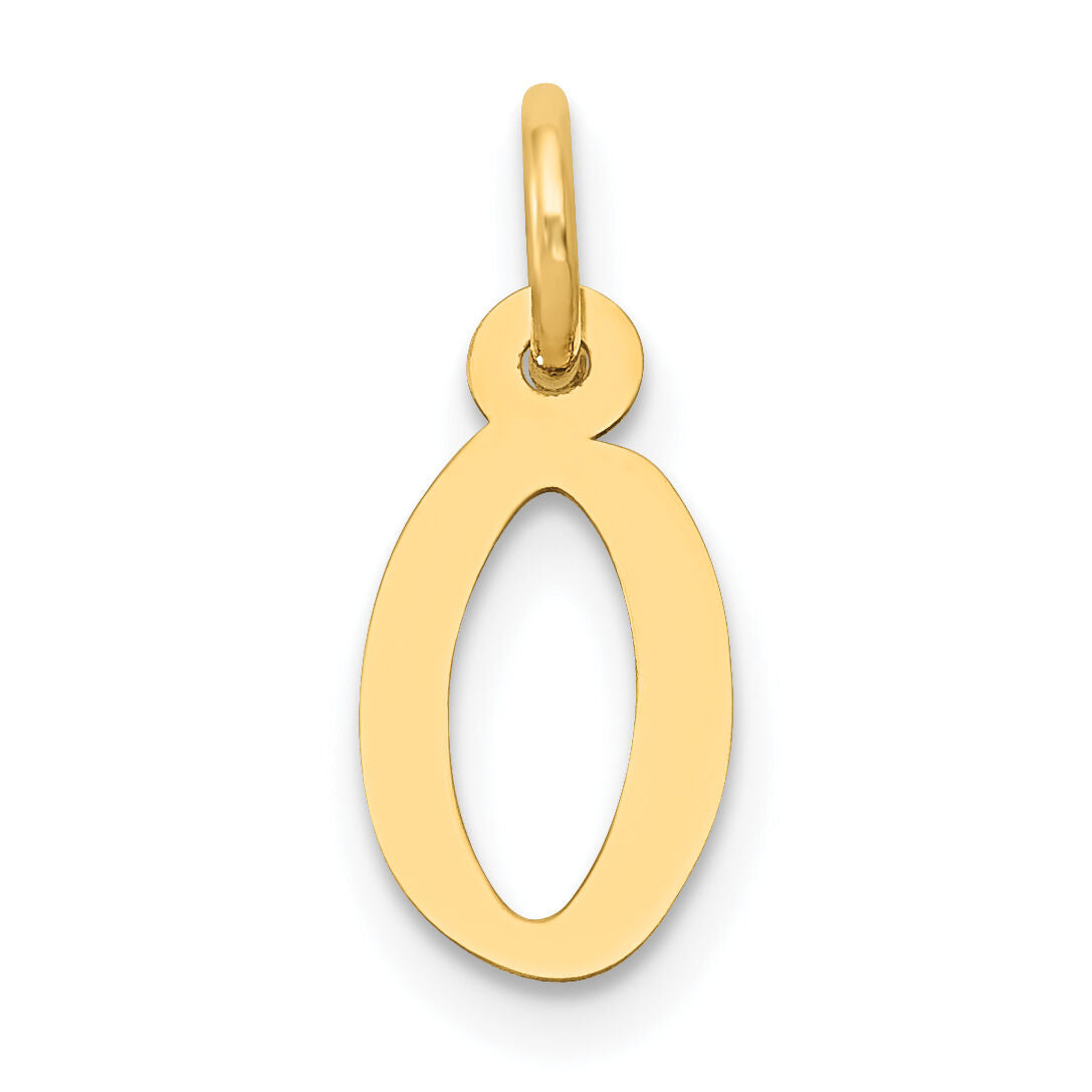 14k Small Slanted Block Letter O Initial Charm-YC644O