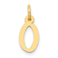 14k Small Slanted Block Letter O Initial Charm-YC644O
