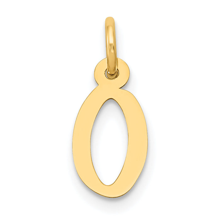 14k Small Slanted Block Letter O Initial Charm-YC644O