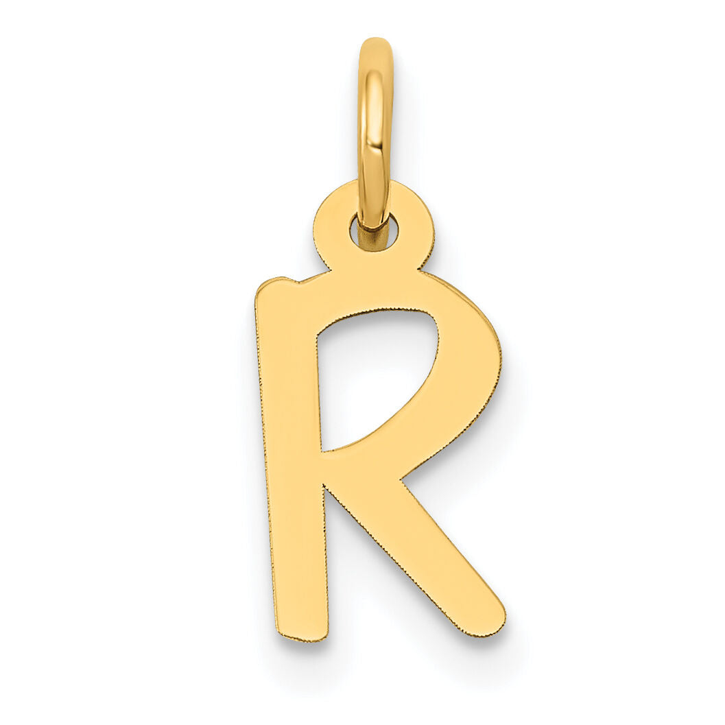 14k Small Slanted Block Letter R Initial Charm-YC644R