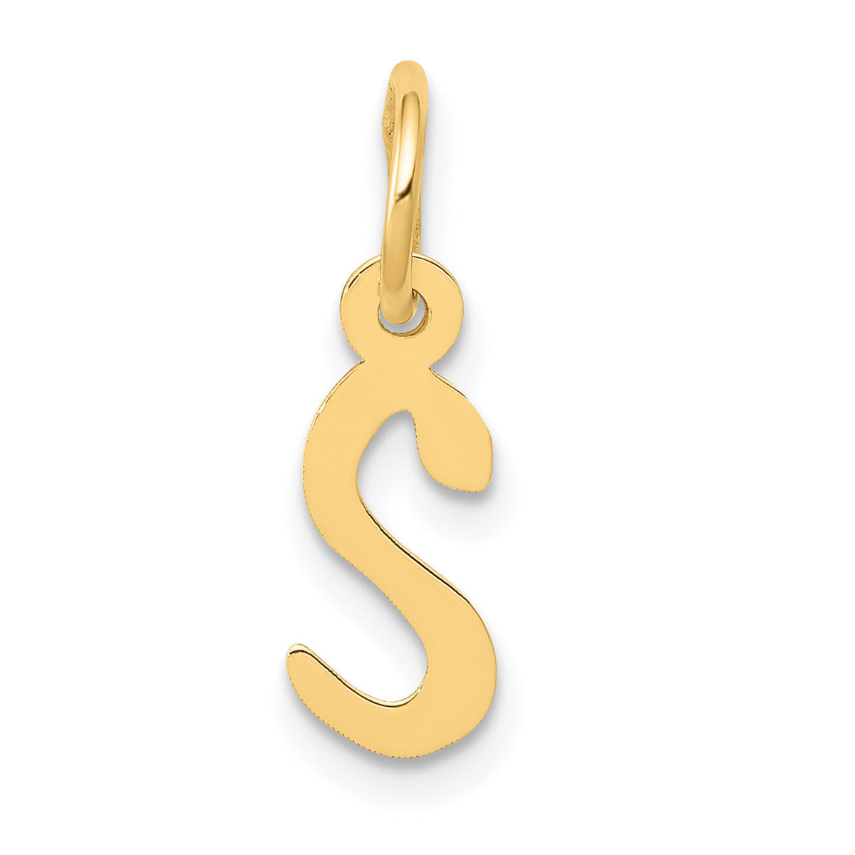 14k Small Slanted Block Letter S Initial Charm-YC644S
