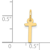 14k Small Slanted Block Letter T Initial Charm-YC644T