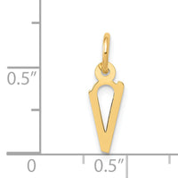 14k Small Slanted Block Letter V Initial Charm-YC644V