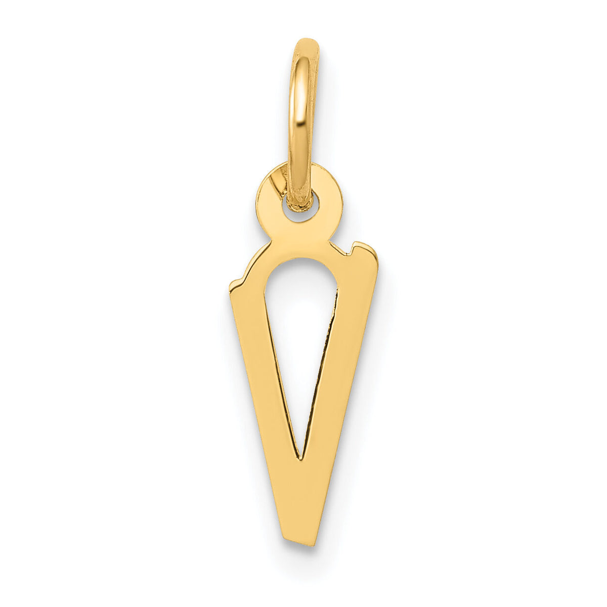 14k Small Slanted Block Letter V Initial Charm-YC644V