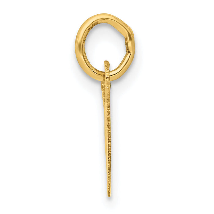 14k Small Slanted Block Letter W Initial Charm-YC644W
