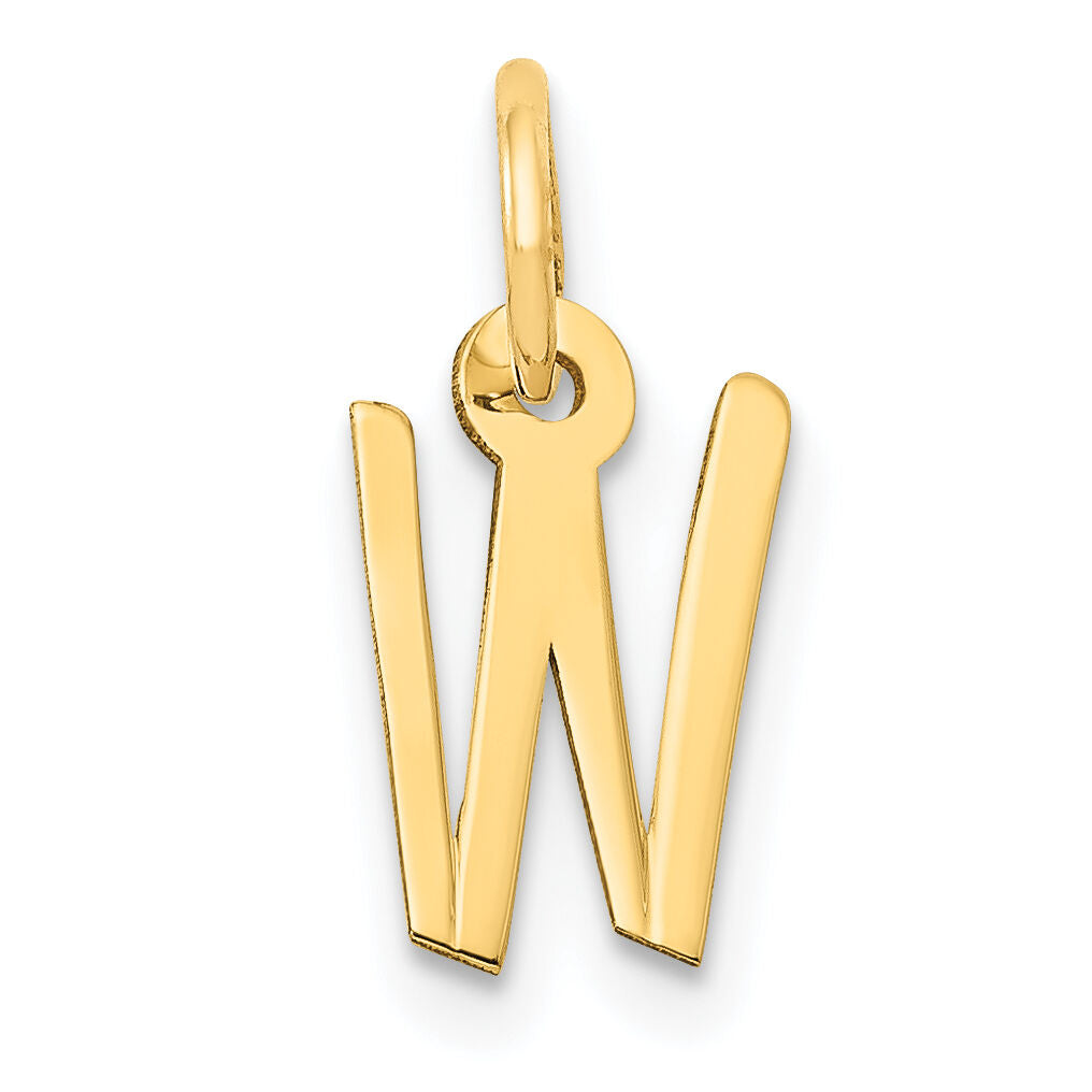 14k Small Slanted Block Letter W Initial Charm-YC644W
