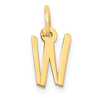 14k Small Slanted Block Letter W Initial Charm-YC644W