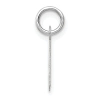 14k White Gold Small Slanted Block Letter A Initial Charm-YC645A