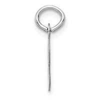 14k White Gold Small Slanted Block Letter B Initial Charm-YC645B