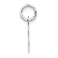 14k White Gold Small Slanted Block Letter C Initial Charm-YC645C