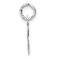 14K White Gold Small Slanted Block Letter G Initial Charm-YC645G