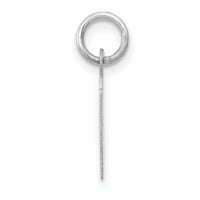 14K White Gold Small Slanted Block Letter H Initial Charm-YC645H