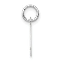 14K White Gold Small Slanted Block Letter J Initial Charm-YC645J