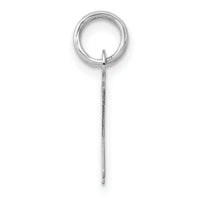 14K White Gold Small Slanted Block Letter K Initial Charm-YC645K