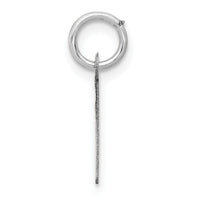 14K White Gold Small Slanted Block Letter L Initial Charm-YC645L