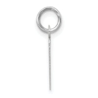 14K White Gold Small Slanted Block Letter M Initial Charm-YC645M