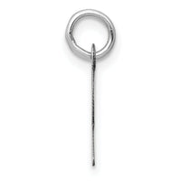 14K White Gold Small Slanted Block Letter R Initial Charm-YC645R