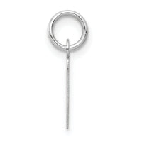 14K White Gold Small Slanted Block Letter T Initial Charm-YC645T