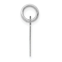 14K White Gold Small Slanted Block Letter V Initial Charm-YC645V